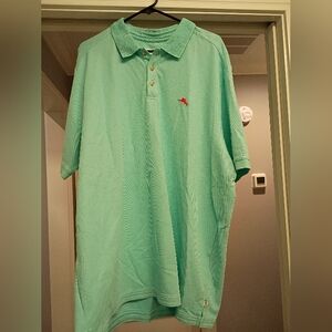 Tommy Bahama Mens Size 2XLT Tall Light Blue Polo Shirt